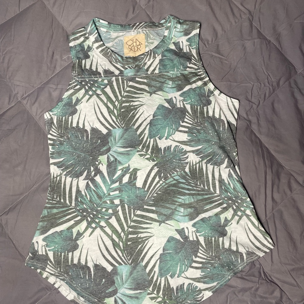 New Chaser Tropical Print Tank Top